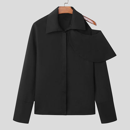Blouse mode femme avec col asymétrique et finition de haute qualité Chic und Stil