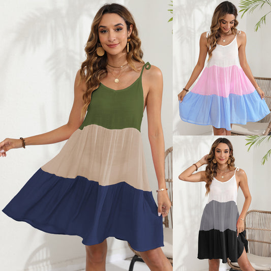 Robe d'été en swing A-line pour femmes Chic und Stil