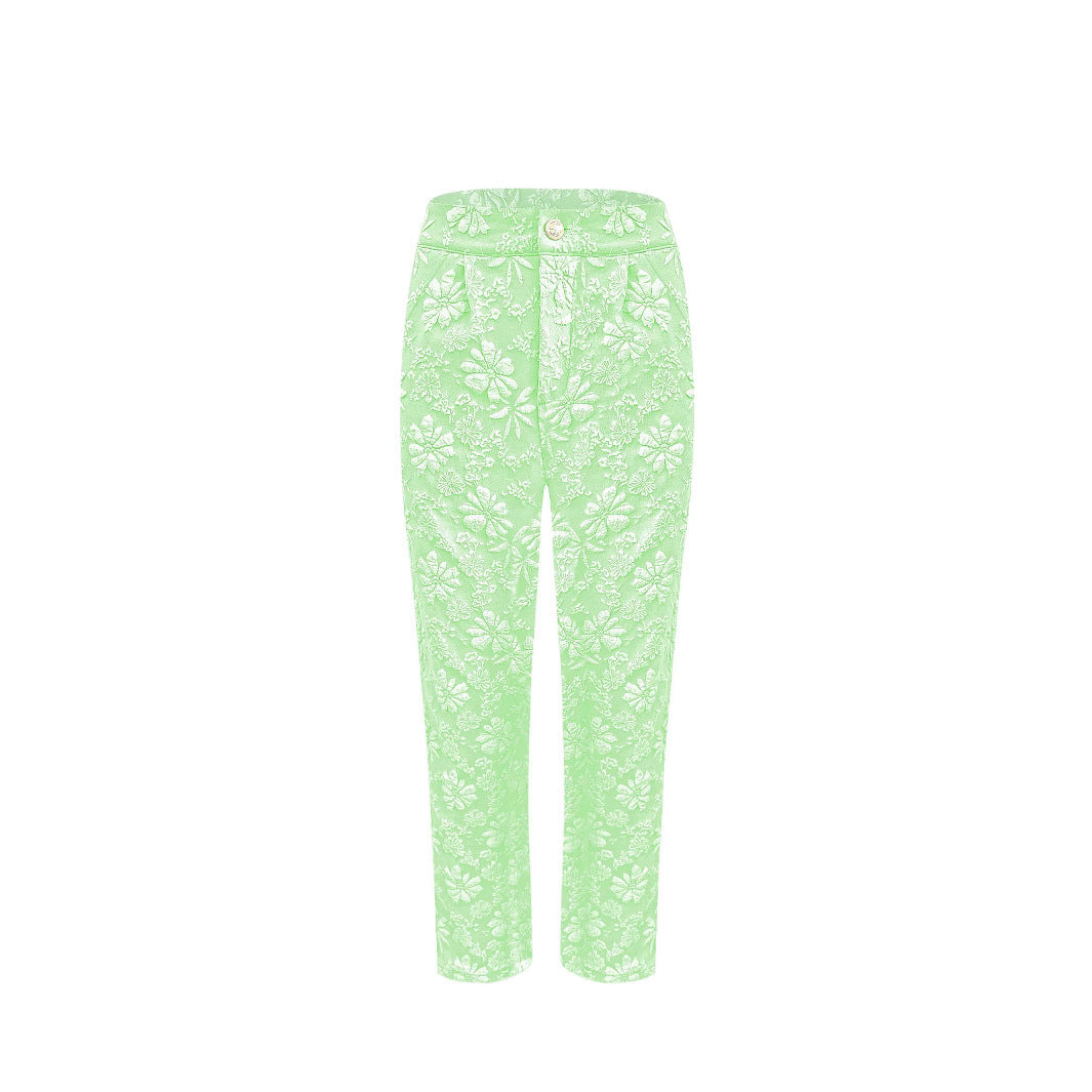 Pantalon à fleurs pour dames au style décontracté élégant Chic und Stil