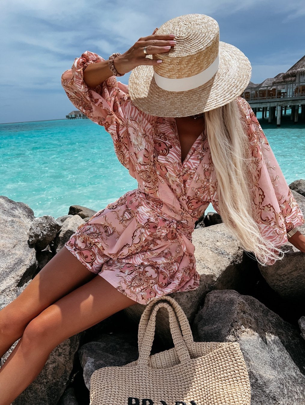Women Elegant Bohemian Printed Jumper Dress Chic and Style