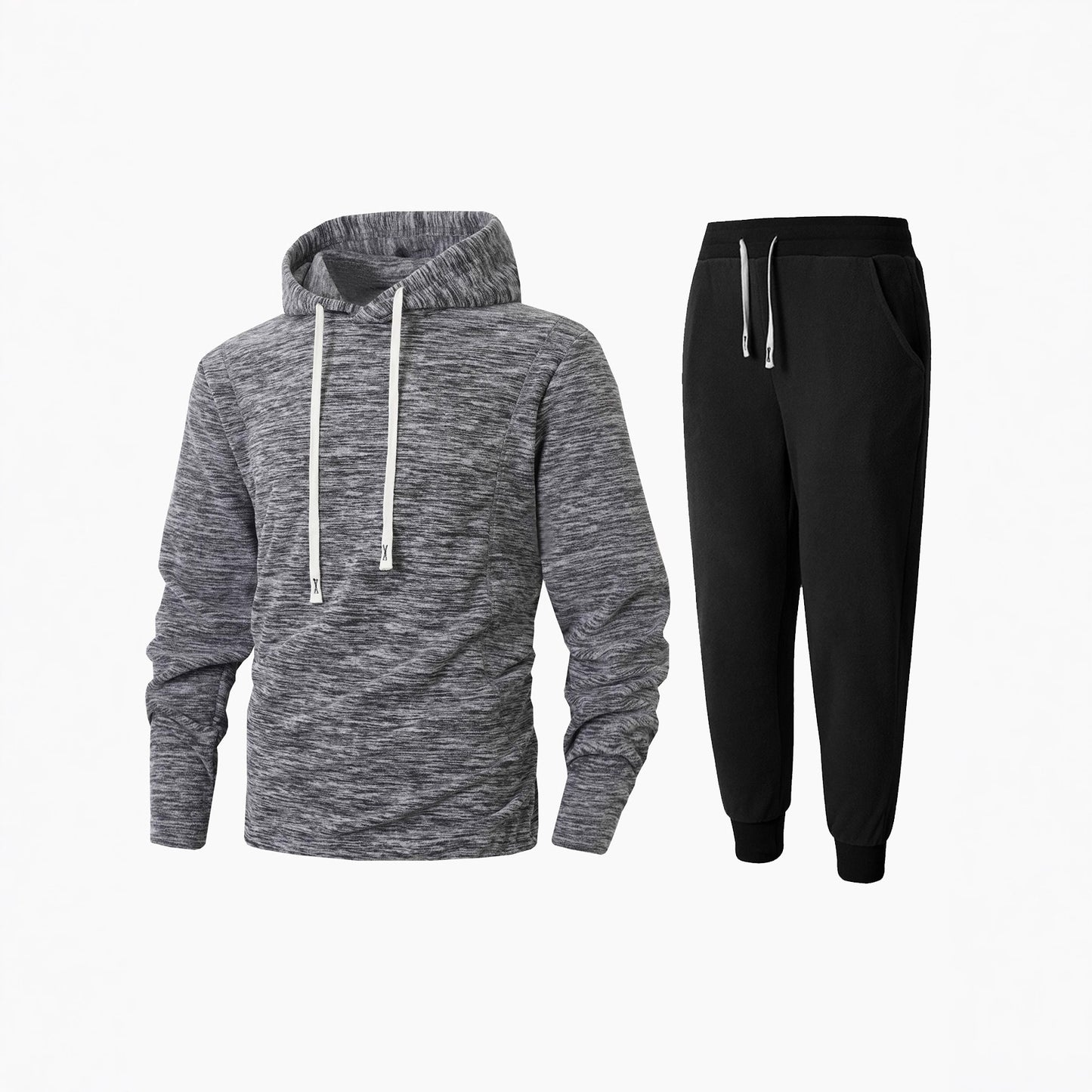 Men's Fleece Hoodie and Jogging Pants Set Chic and Style