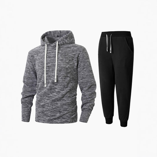 Men's Fleece Hoodie and Jogging Pants Set Chic and Style