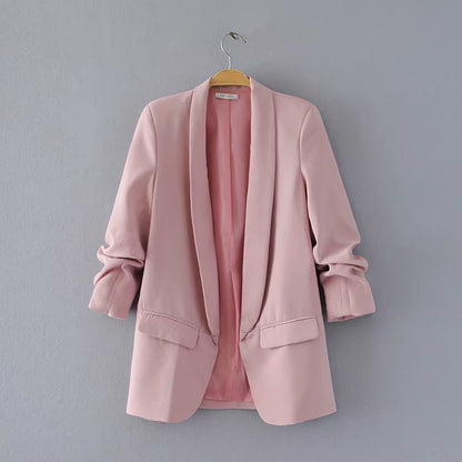 Blazer élégant pour femmes avec des manches retroussées et des poches pratiques Chic und Stil