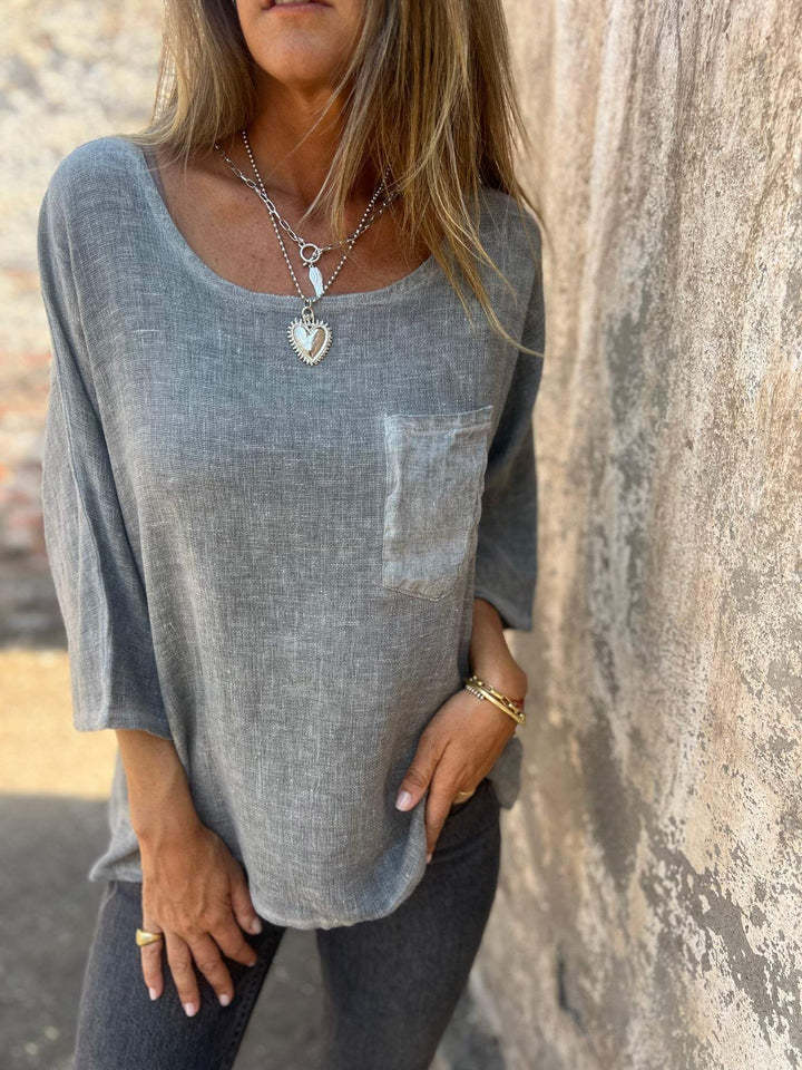 Chemisier en lin léger pour femmes avec poches pratiques et coupe décontractée Chic und Stil