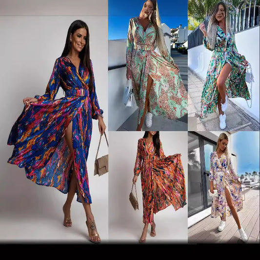 Robe Maxi Wrap Éclatante pour Femmes Chic und Stil