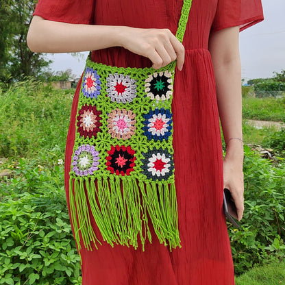 Sac bandoulière en crochet boho pour femmes Chic und Stil