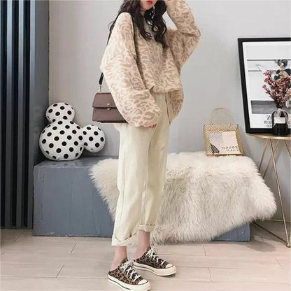 Pull en tricot surdimensionné pour femmes avec motif animal moderne Chic und Stil