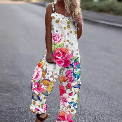 Combinaison artistique à imprimé floral pour femmes Chic und Stil