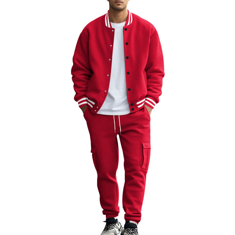 Veste bomber sportive pour hommes et pantalon de training cargo Chic und Stil