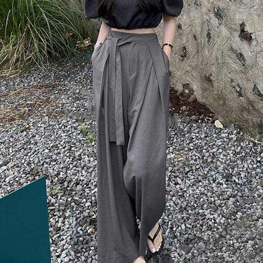 Pantalons fluides taille haute pour femmes Chic und Stil