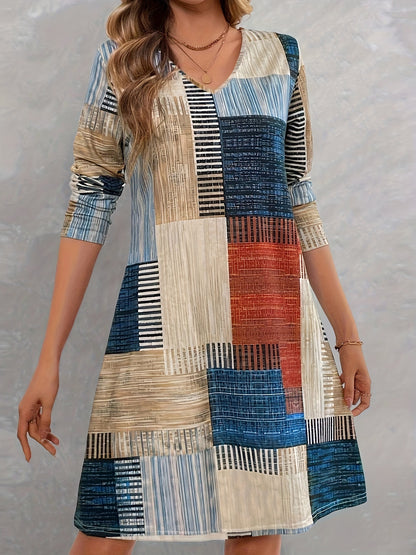 Robe d'été pour femmes avec motif graphique et coupe décontractée Chic und Stil