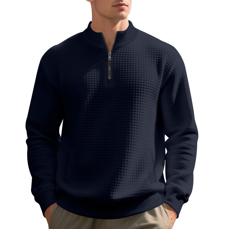 Functional fleece sweater for men with half-zip and side pockets Chic und Stil