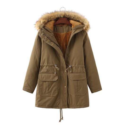 Functional parka jacket for women with removable hood and faux fur lining Chic and Style