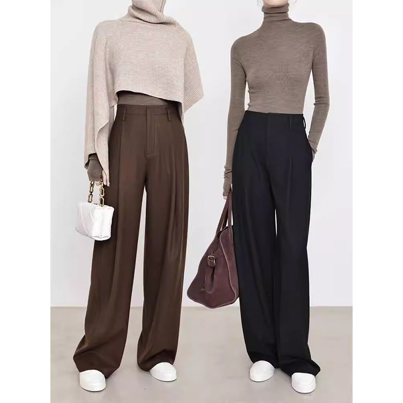 Lightweight Layered Cardigan Set for Women and Wide Leg Pants Chic and Style