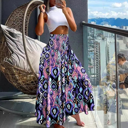 Jupe maxi à motifs vivants Chic und Stil pour femmes
