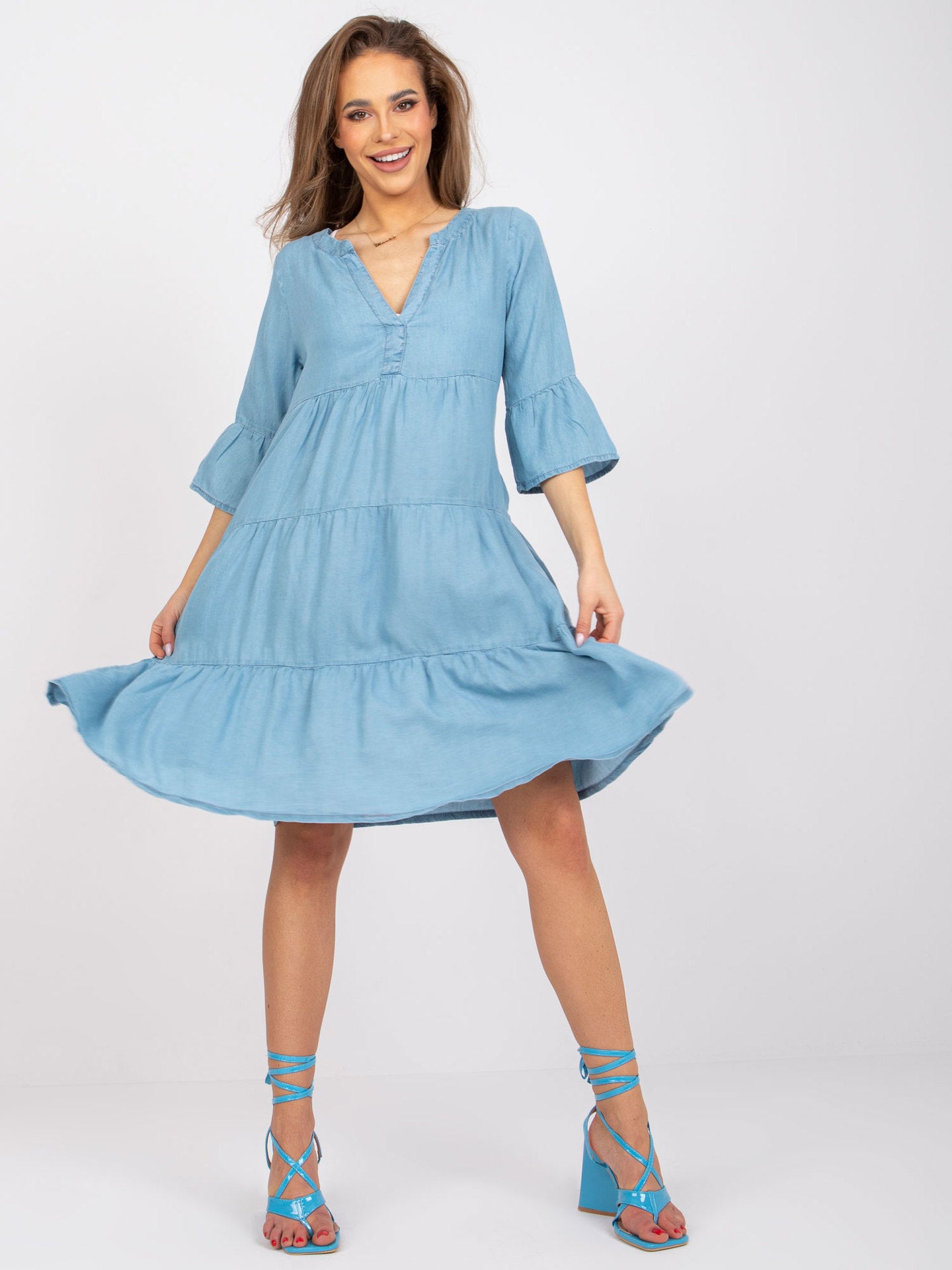 Robe de loisirs à volants Chic und Stil pour femmes