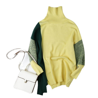 Pull en col roulé à motifs graphiques et en coloris block pour dames Chic und Stil