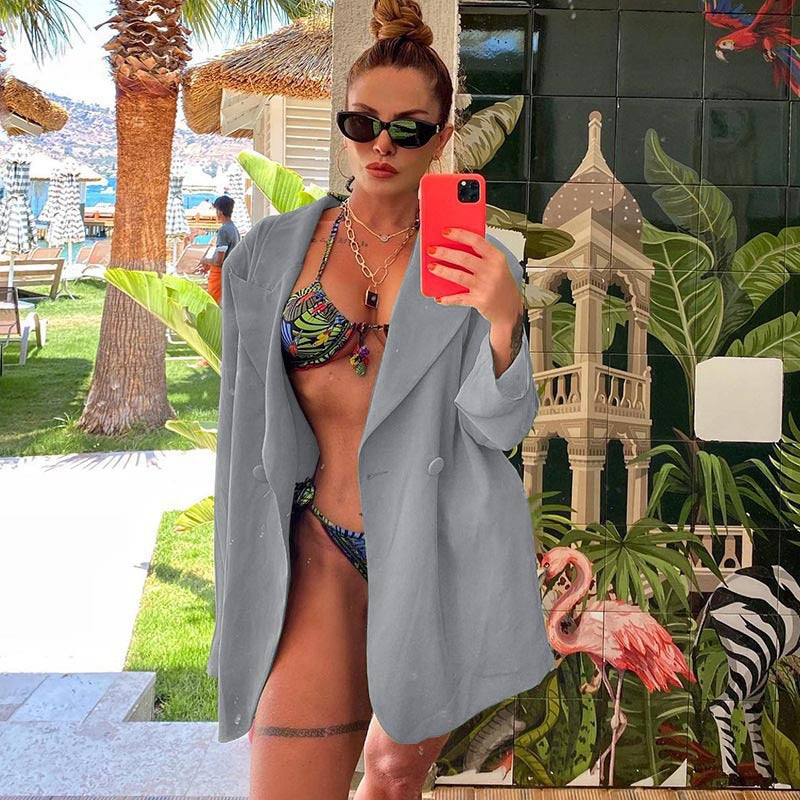 Blazer oversize décontracté pour femmes avec une coupe moderne et des détails élégants Chic und Stil