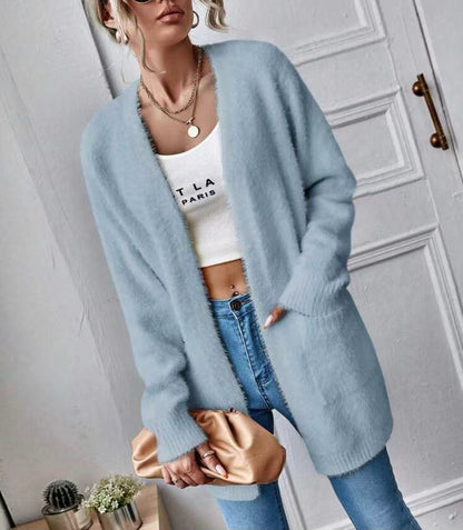 Dames cardigan ouvert moelleux en matériau doux Chic und Stil