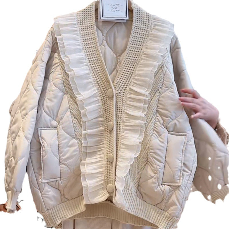 Dames doudoune avec détails volants et poches Chic und Stil