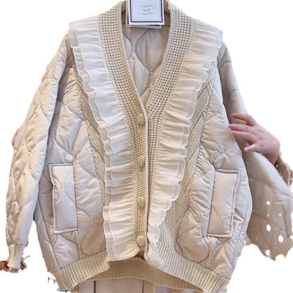 Dames doudoune avec détails volants et poches Chic und Stil