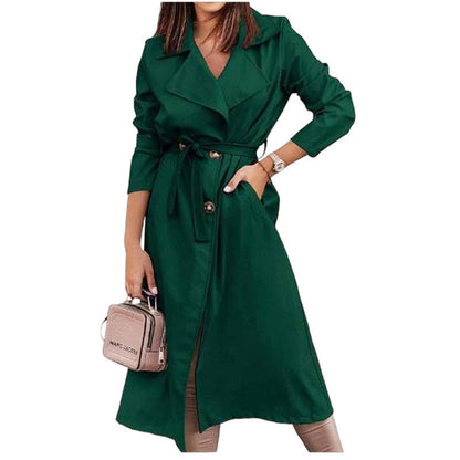 Dames élégant trench-coat avec ceinture et silhouette féminine Heidi-Modèle