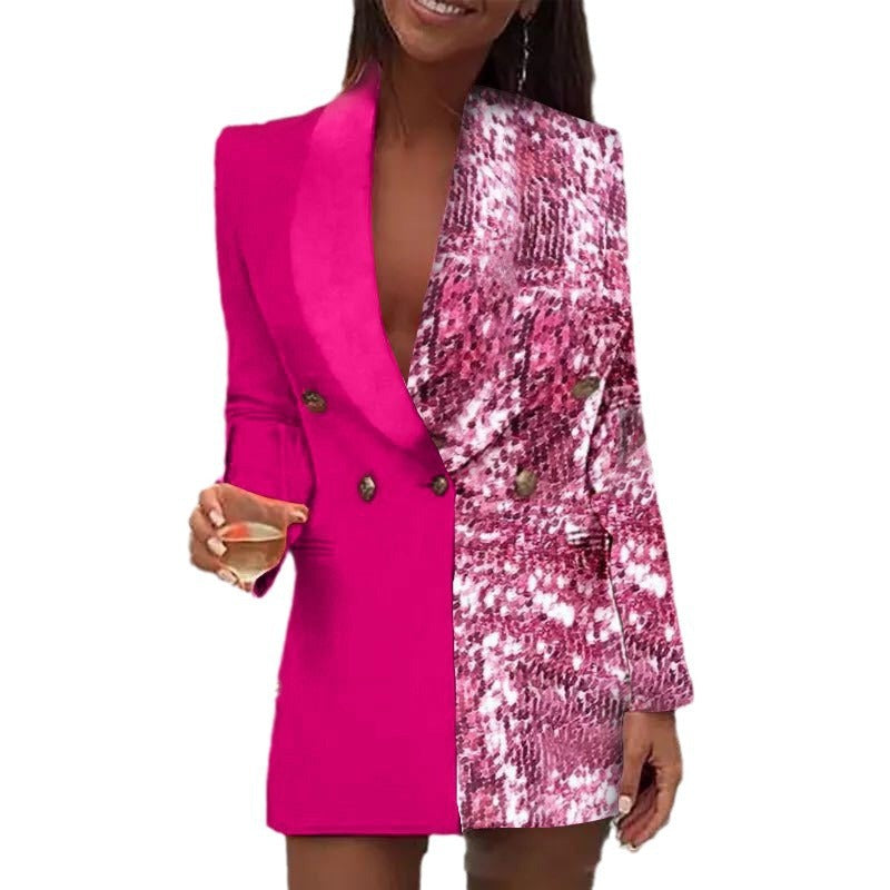 Elegant one-shoulder blazer dress Damen Chic und Stil