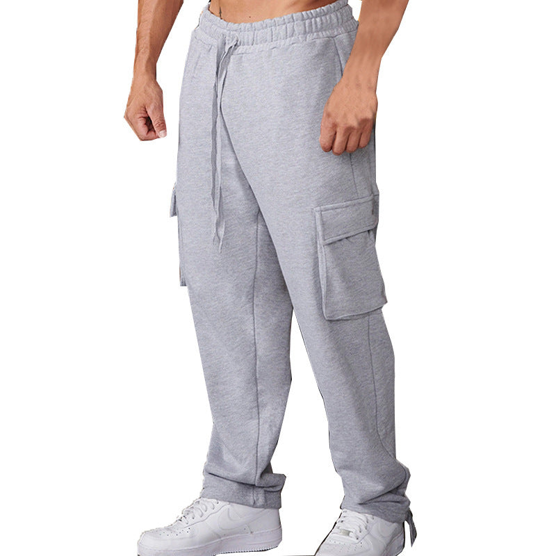 Men's casual cargo jogging pants with elastic waistband and practical side pockets Chic and Style