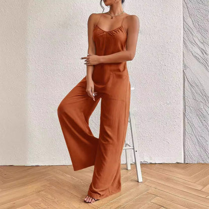 Dames élégante combinaison avec coupe stylée et fines bretelles Chic und Stil