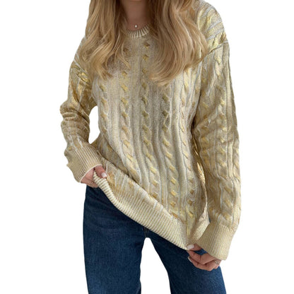 Pull en grosse maille pour femmes avec motif de tressage détaillé et coupe oversize Chic und Stil