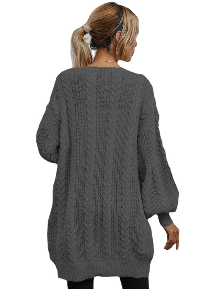 Cardigan en tricot épais pour femmes avec une coupe oversize décontractée et un motif en torsade raffiné Chic und Stil
