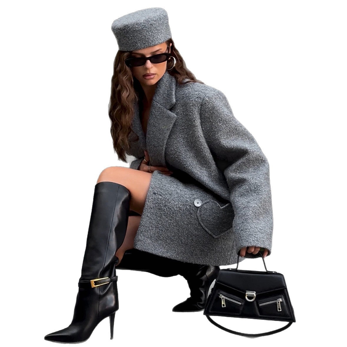 Dames Blazer Oversized en matériau structuré Chic und Stil