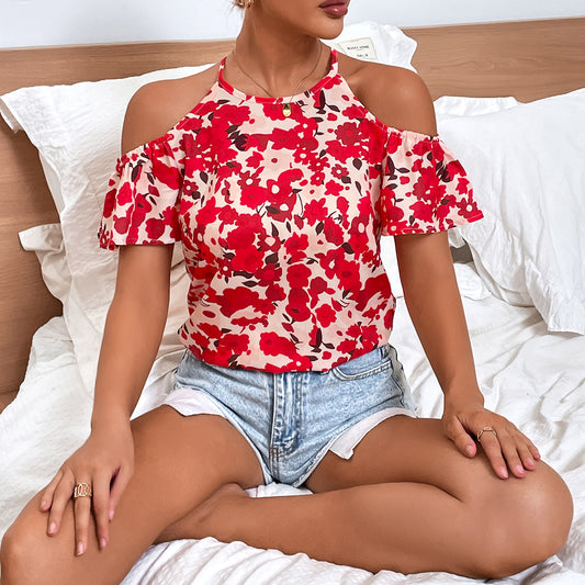 Chemisier pour femmes avec épaules dénudées et motif floral Chic und Stil