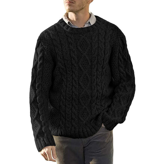Pull en grosse maille pour homme avec motif en relief classique Chic und Stil