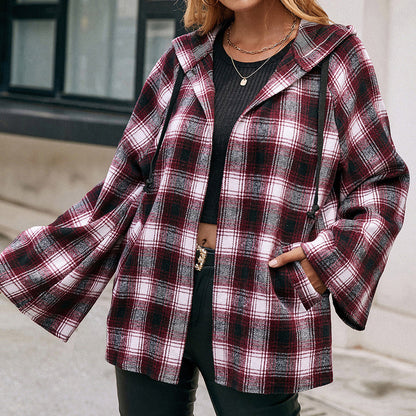 Dames Carre Overshirt veste au style décontracté avec capuche et manches larges Chic und Stil
