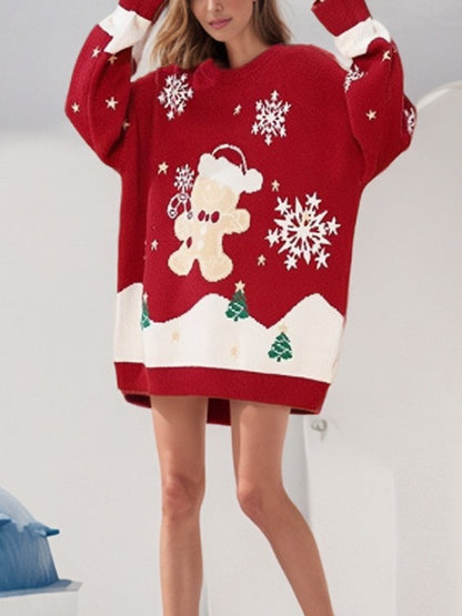 Pull de Noël pour femmes avec impression festive et coupe oversize Chic und Stil