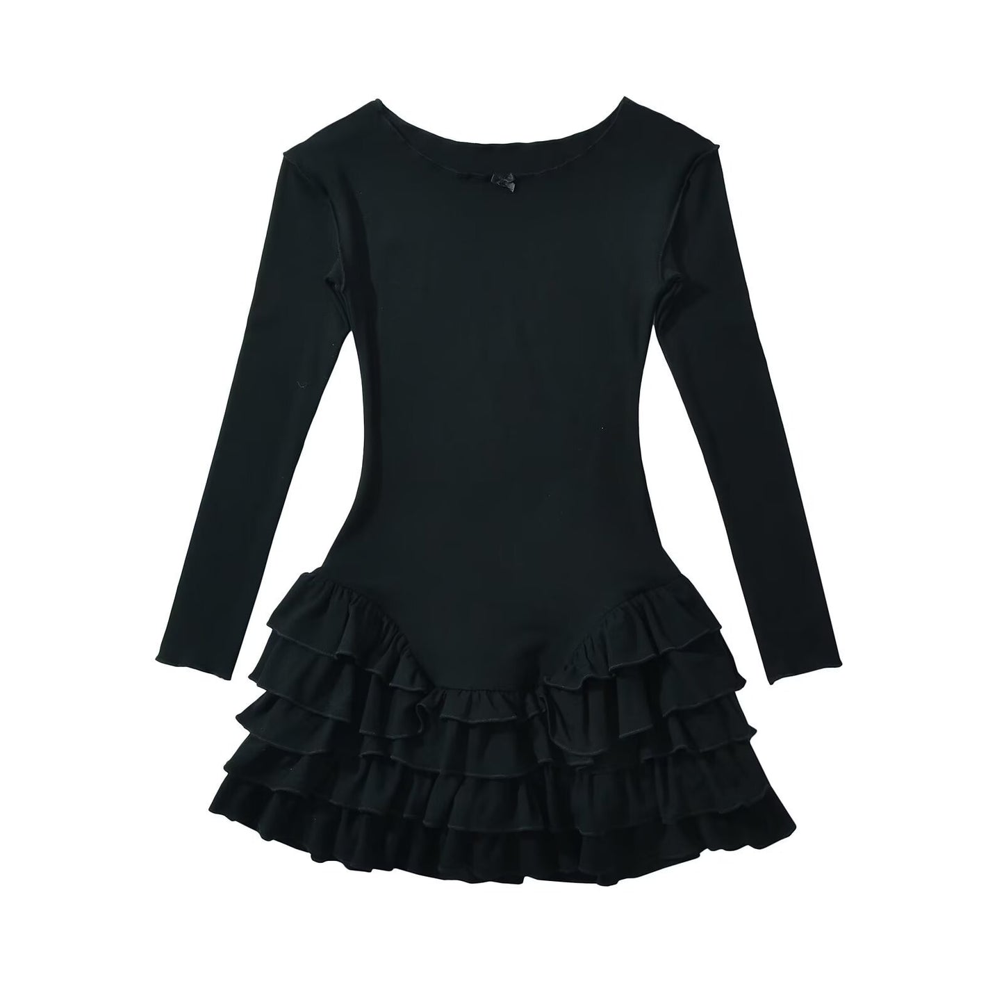 Robe de ballet pour dames avec ourlet en volants et manches longues Chic und Stil