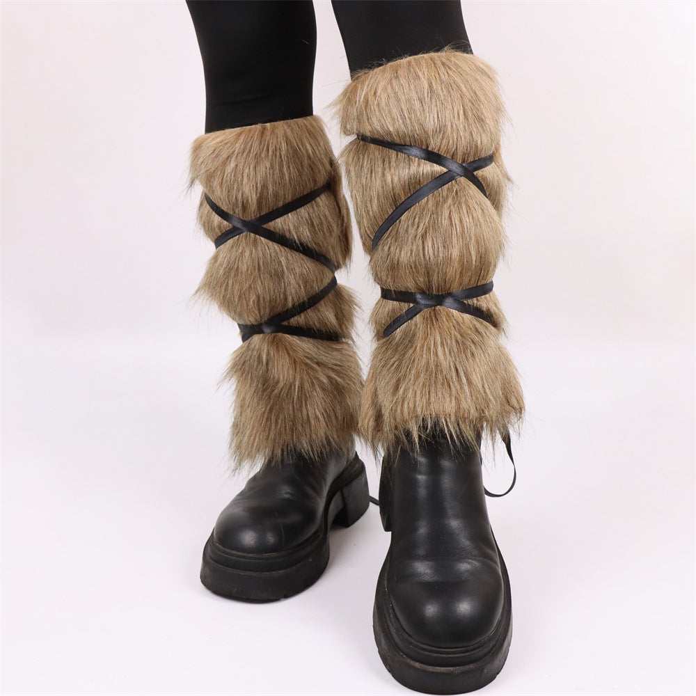 Collants en peluche pour femmes avec sangles Chic und Stil