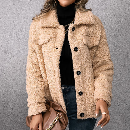 Pull en polaire confortable pour femmes avec col haut et matériau doux Chic und Stil