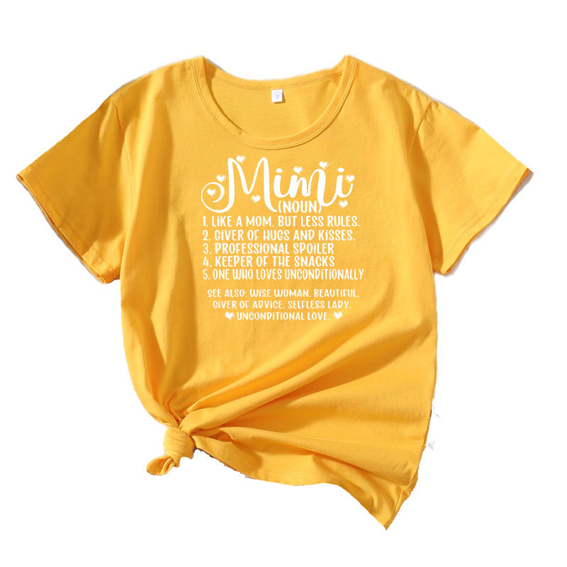 Dames Casual Définition Graphique T-shirt Chic und Stil