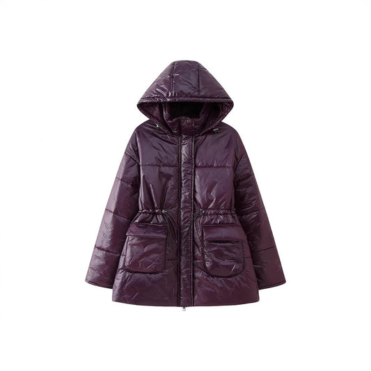 Dames doudoune d'hiver matelassée avec capuche et poches pratiques Chic und Stil