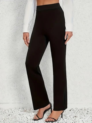 Elegant stretch long pants for women with wide legs Chic and Style