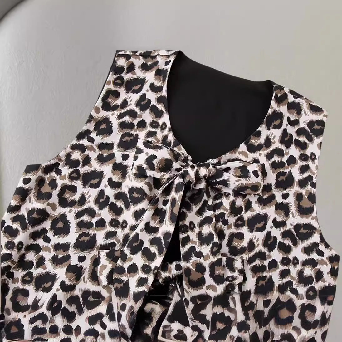 Women Large Leopard Print Chic Pants