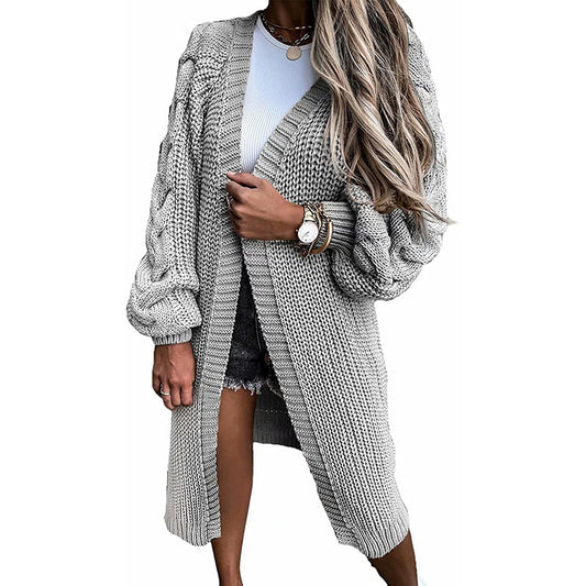 Cardigan en tricot pour femmes avec des manches volumineuses Chic und Stil