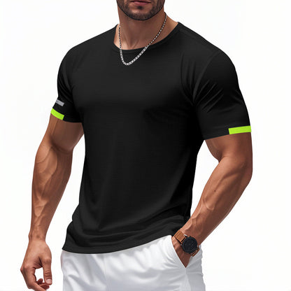 T-shirt fonctionnel pour hommes avec design respirant et détails réfléchissants Chic und Stil