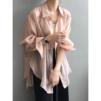 Chemisier léger transparent à boutons pour femmes Chic und Stil