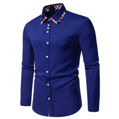 Chemise pour hommes avec col contrastant et coupe moderne Chic und Stil