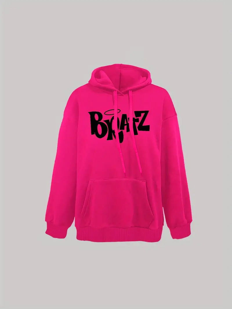 Pull à capuche surdimensionné pour femmes avec impression graphique accrocheuse Chic und Stil
