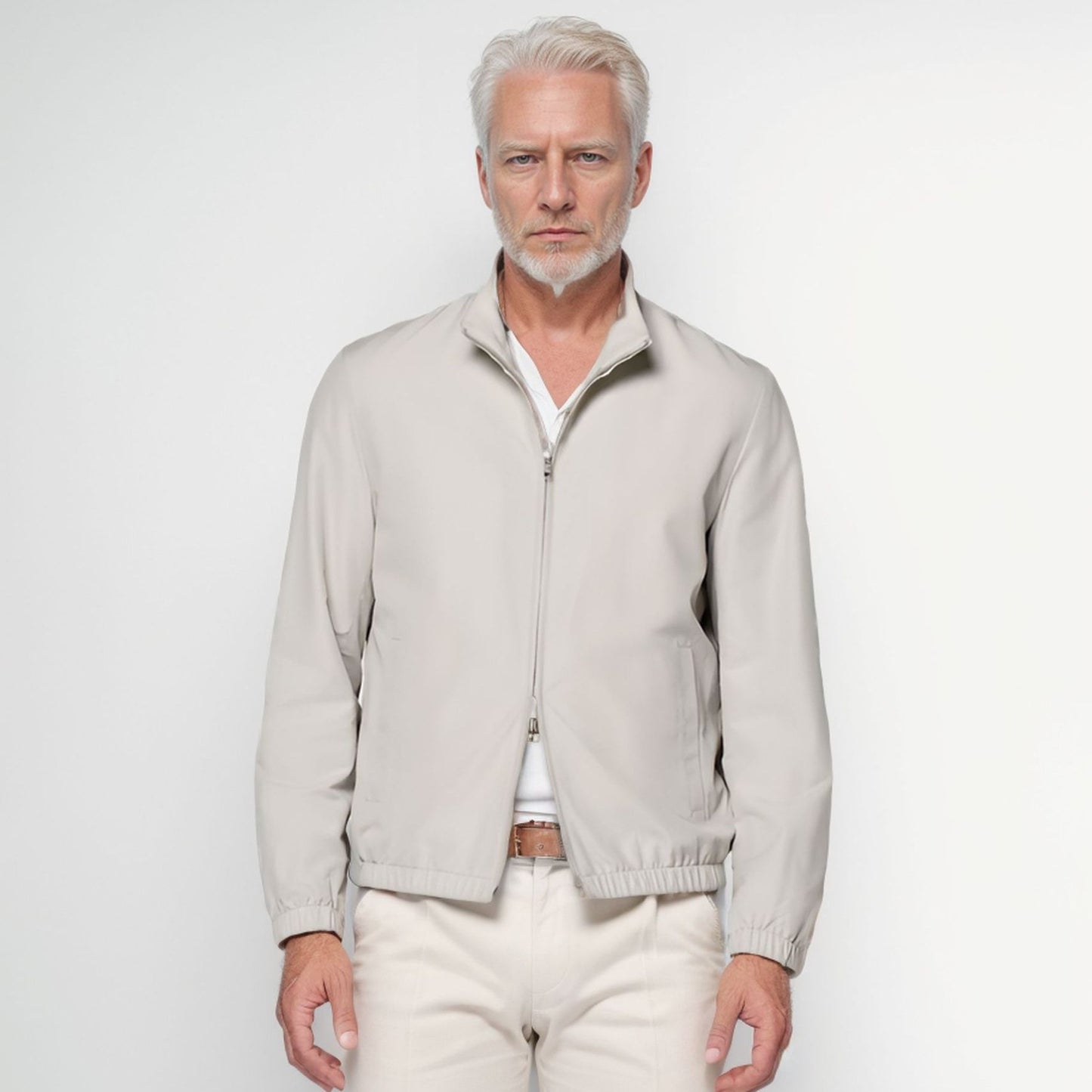 Aerial transition jacket for men with high collar and side pockets Chic und Stil