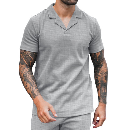 Hommes chemise élégante à manches courtes avec design texturé Chic und Stil